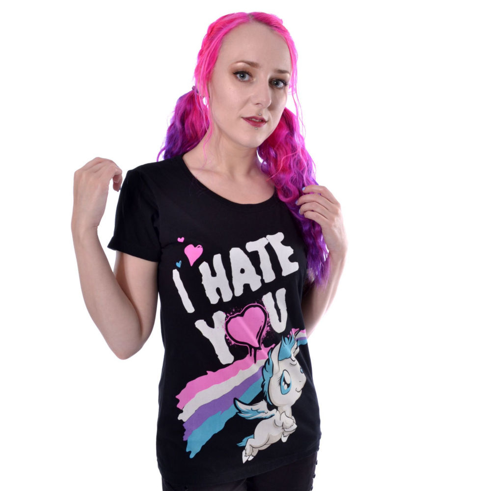 Cupcake Cult - HATE YOU Dames Tshirt - Zwart
